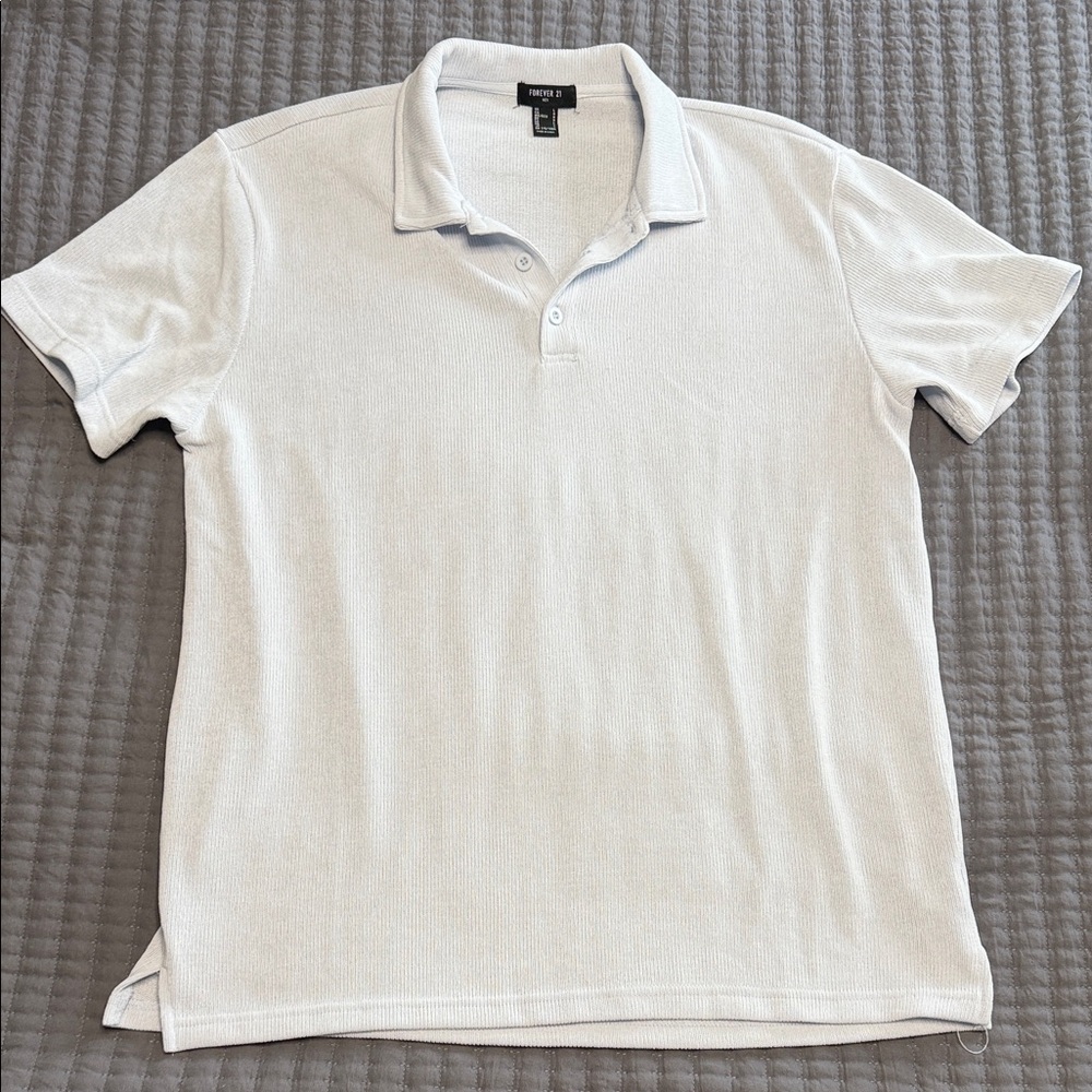 Forever 21 Light Blue Polo Shirt